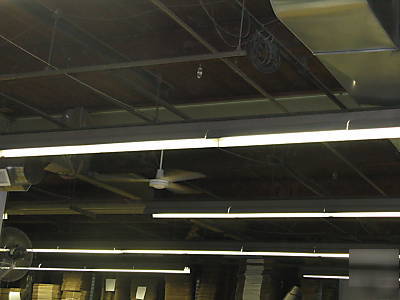 Heavy duty 8' industrial fluorescent light fixture