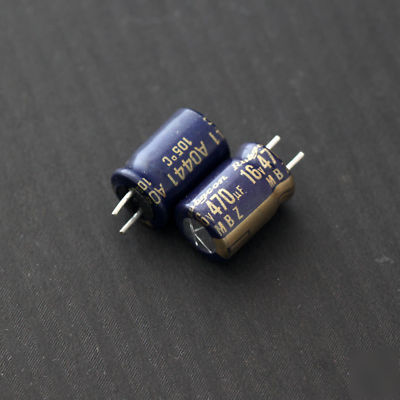 New 160PCS 470UF 16V rubycon mbz pc capacitors 