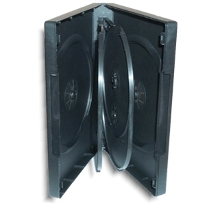 5-disc 27MM =black= dvd boxes with hinged flaps 40-pak