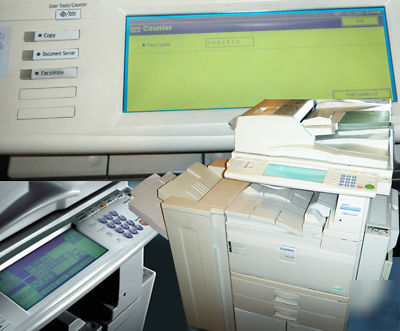 Gestetner DSM745 black and white copier/fax w/finisher