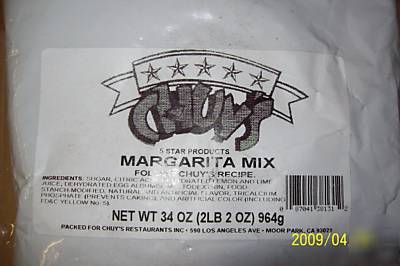 New chuys margarita mix 34 oz powder in bag 2 bags