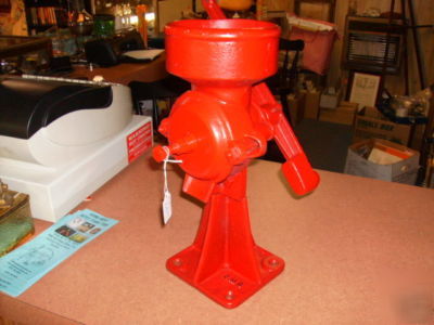 Vintage red no 2 feed mill corn grinder