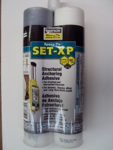 Simpson strong tie epoxy tie set xp 1:1 ratio anchor