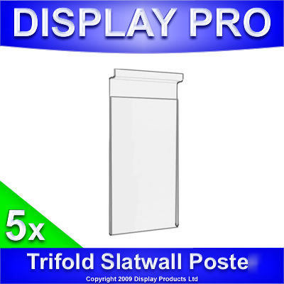 5X 1/3RD A4 dl trifold slatwall poster price shop sign 
