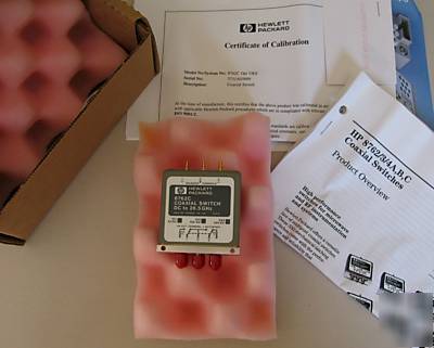 Hp/agilent 8762C coaxial spdt switch dc-26.5 ghz 24V