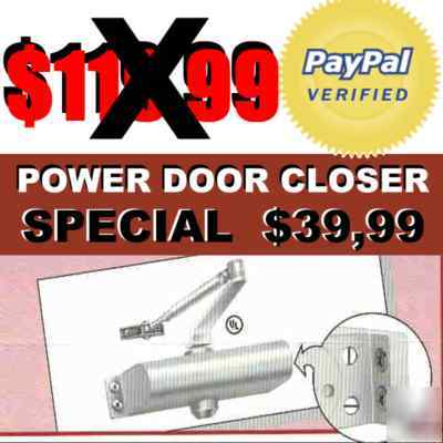 New brand power door closer adjustable back-check