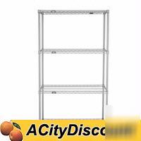 Titan 14 x 24 x 63 chrome wire shelving unit