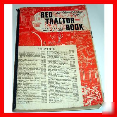 Vintage 1947 red tractor book deere case ford oliver mm