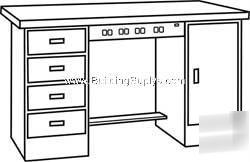 Edsal 4TW60 workbench electronic panel & foot rest kit