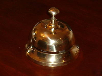 Brass service bell - reception - desk -shop-counter 
