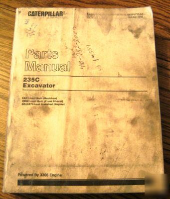Caterpillar 235C excavator part catalog cat manual