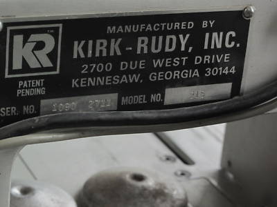 Kirk rudy 215 211 labeling system