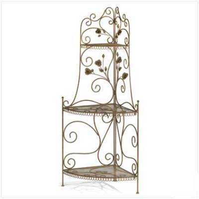 New rustic rose corner shelf 