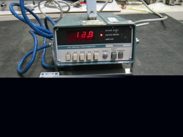 Tektronix J16/03W J6503 nits probe digital photometer