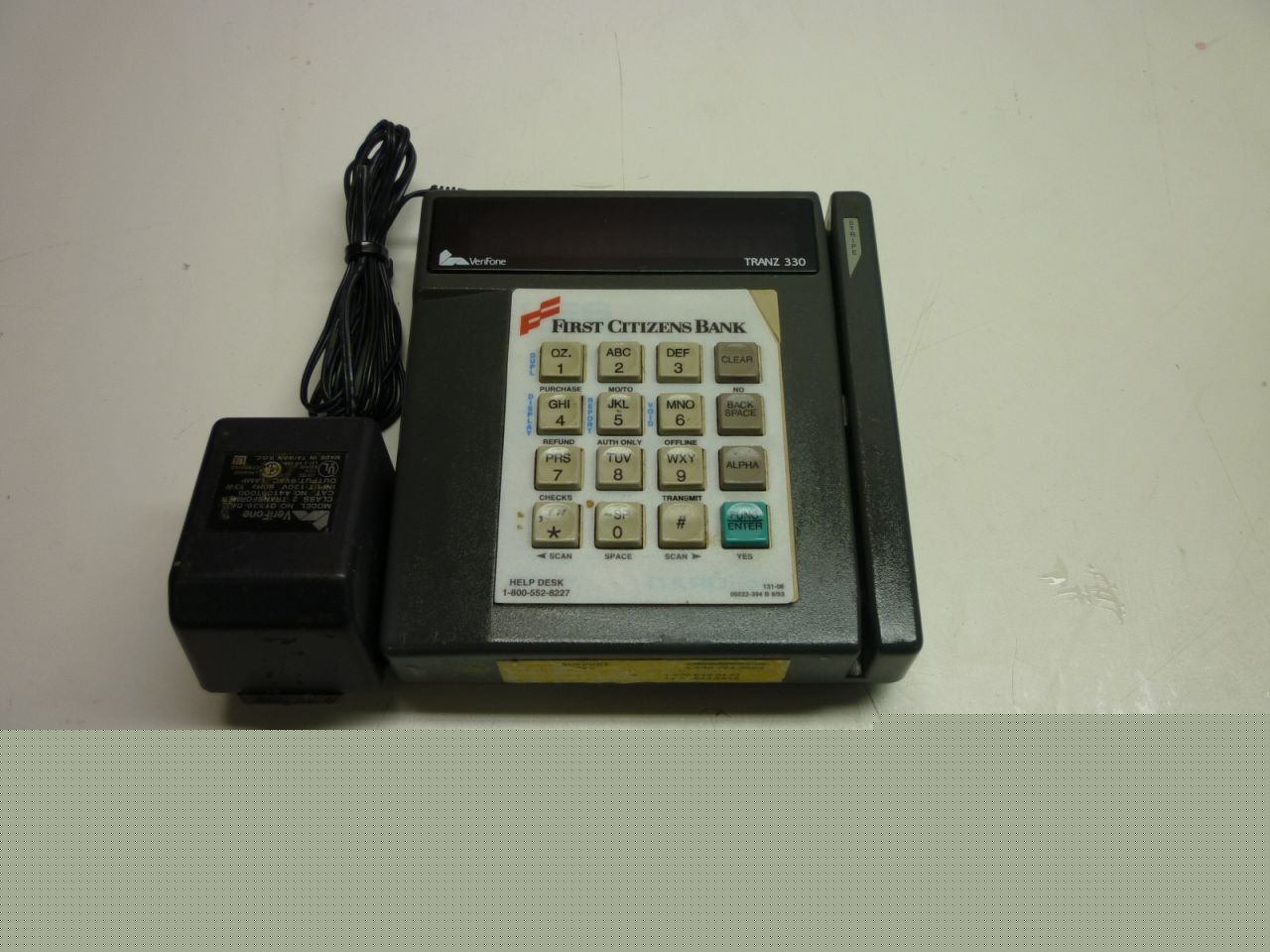 Verifone trans 330 credit card terminal reset