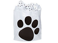 50 mezzo paw print carrier bags