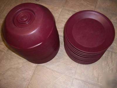 Dinex lot 10 insulated plates bases & covers lids