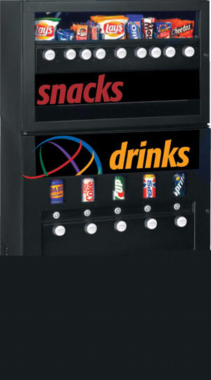 Seaga 9/5 soda can, bottle, snack vending machine combo