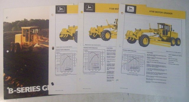 John deere 1985 motor grader sales brochure lot