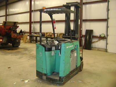 Mitsubishi three wheel electric stand up fork lift