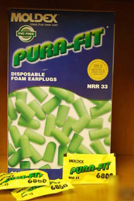 New moldex pura-fit 200 pairs disposable foam earplugs 