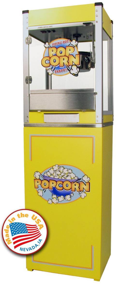 New paragon 4OZ cineplex yellow popcorn machine w/stand 