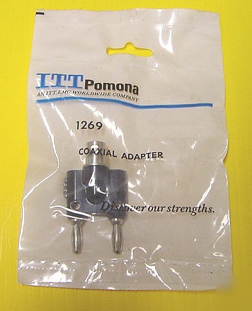 New pomona 1269 bnc f to dual banana plugs ships free