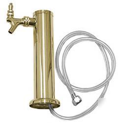 2 1/2â€ brass single tap tower draft keg beer kegerator