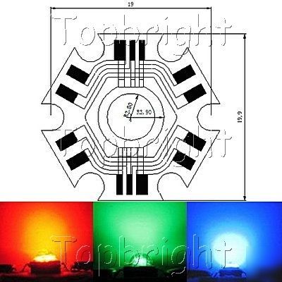 5 pcs 3W manaul control 6 pin rgb full color led 120 lm