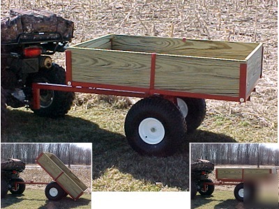 Atv trailer wagon dump bed garden utility 5450 atv