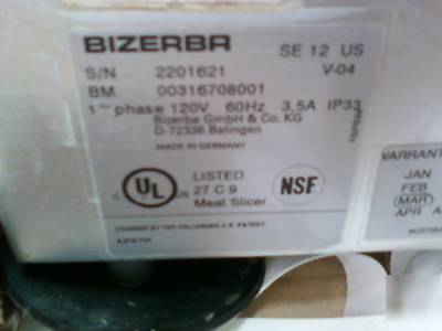 Bizerba se 12 meat cheese slicer / hobart / globe 