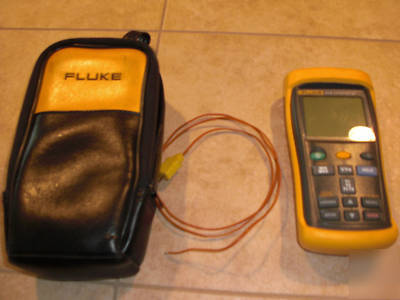 Fluke 54 ii digital hvac thermometer meter data loging 