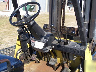 Hyster model H80XL / bucket mounted on it. / check out