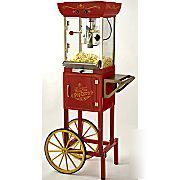 New popcorn cart machine 4FTT black vintage circus 