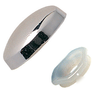 Plastic dome screw cover cap * chrome * - pack of 25