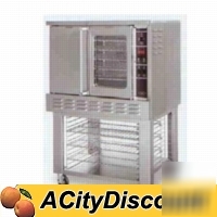 Single freestanding gas convection oven w/ glass door