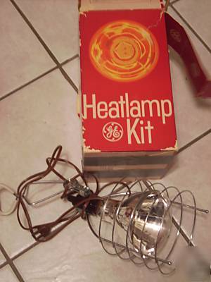 Vintage clamp-on heatlamp with adjustable holder
