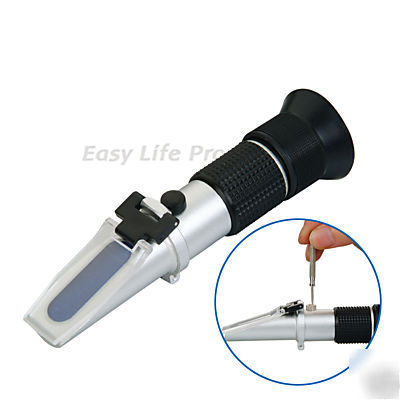 Battery acid antifreeze fluid glycol refractometer Ëšc p