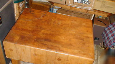 1890â€™s era professional butchers block (actual butcher 