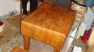 1890â€™s era professional butchers block (actual butcher 