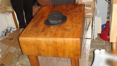 1890â€™s era professional butchers block (actual butcher 