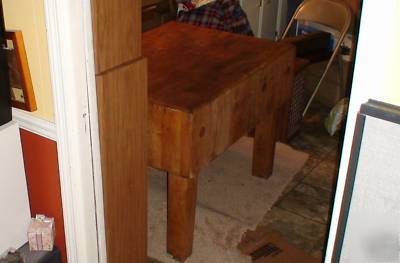 1890â€™s era professional butchers block (actual butcher 