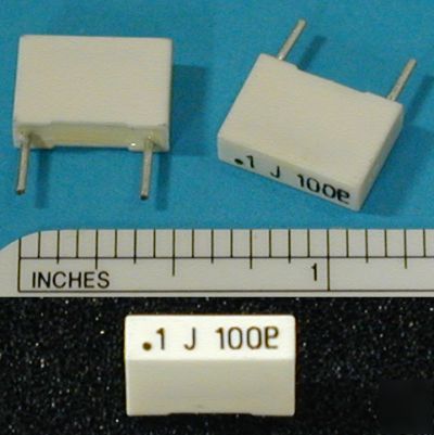 .1-uf 100-v 5% polyester box capacitors, lot of 100