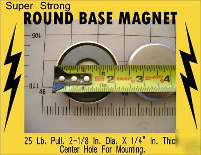 8 round base magnets strong powerful heavy duty 2-1/8