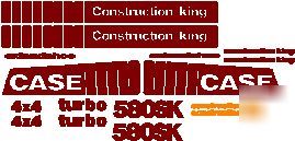 Case backhoe, dozer, excavator, skid loader decal sets