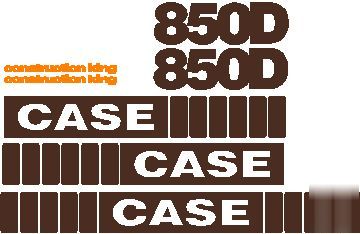 Case backhoe, dozer, excavator, skid loader decal sets