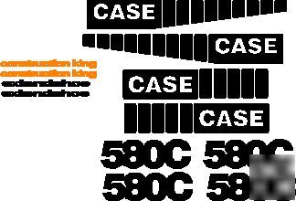 Case backhoe, dozer, excavator, skid loader decal sets