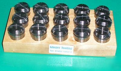 ER25 set of 15 collets 1.5-16MM DIN6499B <+><+><+><+>