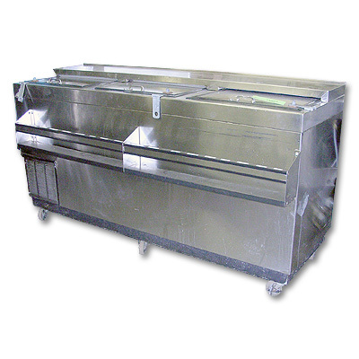 Glastender 3 section commercial freezer / refrigerator