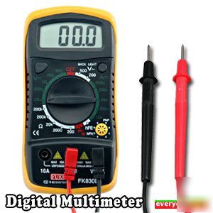 New lcd digital voltmeter ammeter ac dc ohm multimeter 